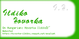 ildiko hovorka business card